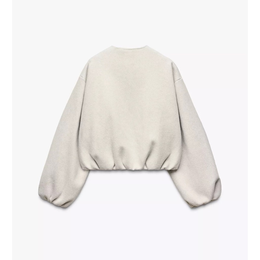 Zara Soft Bomber Jacket with Elastic waist - New - Picture 16 of 17
